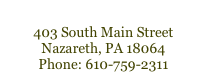 Hoch Accounting PC
403 South Main Street 
Nazareth, PA 18064
Phone: 610-759-2311